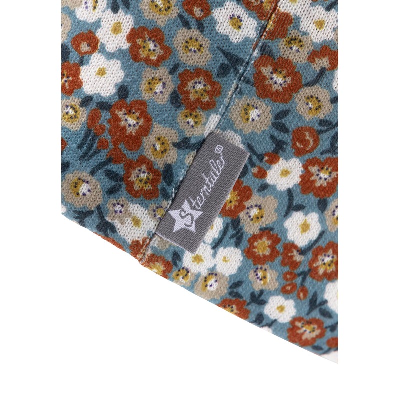 Sterntaler Girls' Beanie Flower Without, Dark turquoise