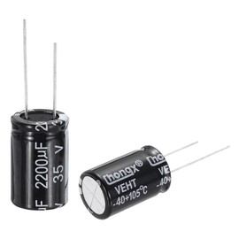 sourcing map 2200uF 35V 16x25mm Electrolytic Capacitor, Radial Leads Aluminum Capacitors for TV, LCD Monitor, VCD, 15Pcs