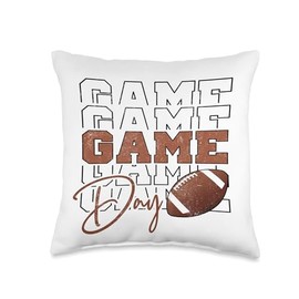 Game Day Football Men Women Kids American Football Season Throw Pillow