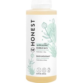 The Honest Company Foaming Bubble Bath Gentle for Baby Naturally Derived Tear-free Hypoallergenic Fragrance Free Sensitive 12 fl oz