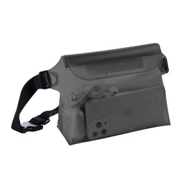 雲見 防水バッグ 防水ポーチプール IPX8 完全防水 二重シール 大容量 ショルダーバッグ 長さ調整 防水ケース プール 海 釣り ダイビング アウトドア (クリアブラック, S)