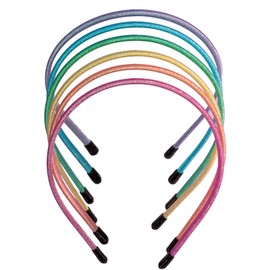 minihope Skinny Multicolor Headbands - Assorted Colors for All Hair Types - Instant Style, Pain-Free Wear - Durable, Adjustable, 6 Pack - Women, Men, Boys, Girls.