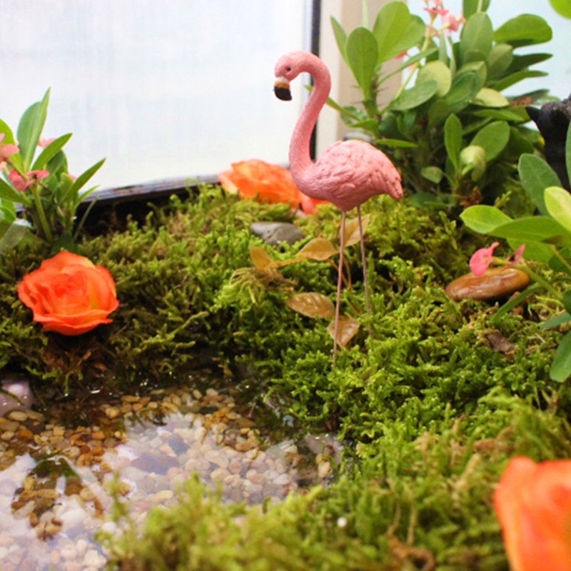 4 Pcs Pink Flamingo Garden Statue Fine Details Stylish Vivid