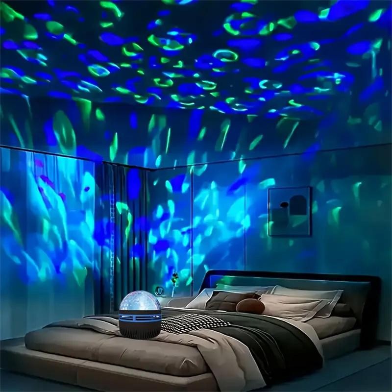 Multifunctional Water Ripple LED Night Light, USB Plug & Remote