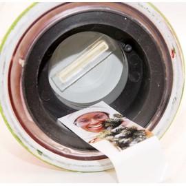 10004 Snow Globe for Photo, Red Roses Rain, 100 mm Diameter, Photo Snow Globe, Removable Frame, Photo Gift