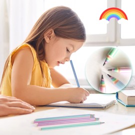 BAMBOLA Pencils, HB Pencils, Rainbow Pencils, Paper Pencils, Rainbow Pencils, Cute Pencils, Rainbow Pencils, Rainbow Pencils, Elementary School Stationery, Funny Pencils, Fashionable Pencils, 12 Dozen