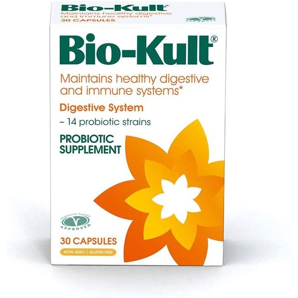Bio-Kult Advanced Probiotics -14 Strains, Probiotic Supplement, Probiotics for Adults, Lactobacillus Acidophilus, No Need for Refrigeration, Non-GMO, Gluten Free Capsules-30 Count (Pack of 1)