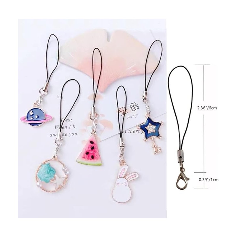 KCKEYS 30 PCS Lobster Clasp Phone Lanyard, Cell Phone Charm