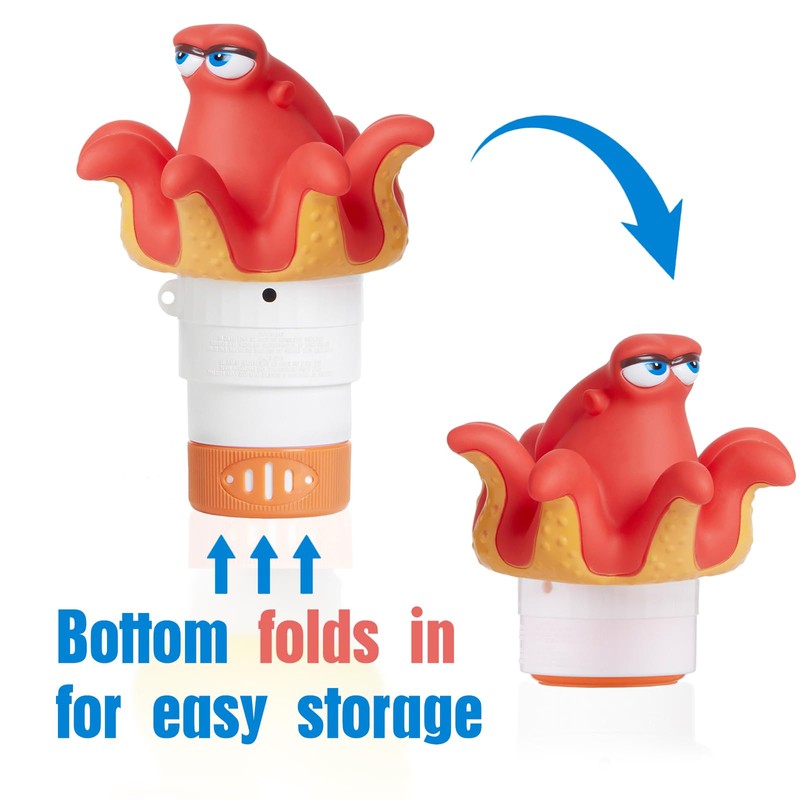 WQTHE Octopus Chlorine Floater for 1" Tab ONLY, Mini Floating