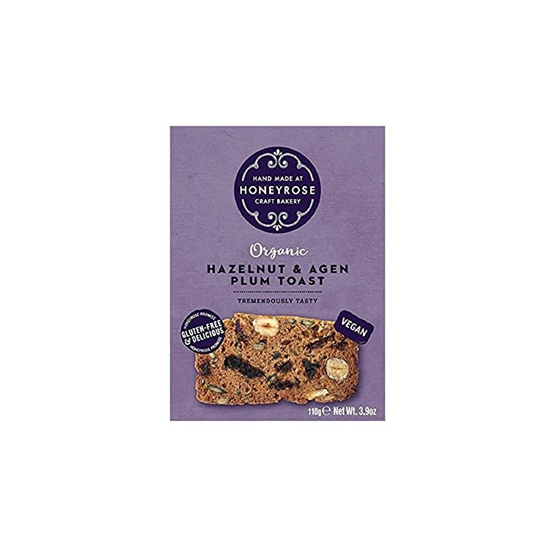 Honeyrose Bakery - Hazelnut & Agen Plum Toast 110g, 0.11