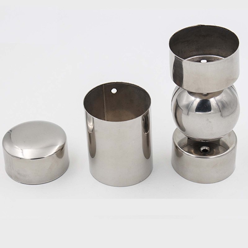 2pcs Stainless Steel Handrail Connector Universal Joint Connector 45mm Handrail