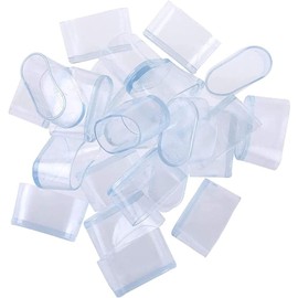 Oval Chair Leg Caps, Floor Protectors for Chair Legs, Oval Table Leg Tip, Prevent Scratches and Noise for Home, Patio, Garden, Office (16x34mm, Clear)