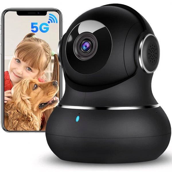 Little elf Camera, 5GHz/5MP Pet Camera with 360° Motion Tracking,