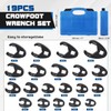 Crow foot Flare Nut Wrench Set 19pc 3/8 1/2in Drive