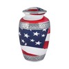 American Flag Hand Engraved Cremation Urn for Adult Human Ashes,