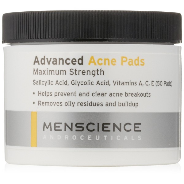 MenScience Androceuticals Advanced Acne Pads, 50 Pads