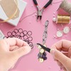 50 Pcs Small Key Rings 10mm Mini Keyring Rings Black