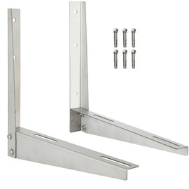 Heavy Duty Mini Split Wall Mounting Bracket Outside,Stainless Steel AC Support Bracket for 9000-24000 BTU Air Conditioners,Minisplit Condenser Wall Mount Holds Up to 400lbs