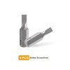 sourcing map 5pcs SL4 Slotted Screwdriver Bit 1/4" Hex Shank