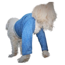 Mozzie Pants Walking Dog Pants, E-Collar Alternative, Dog Pajamas, Small Dog, Blue