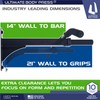 Ultimate Body Press Wall Mount Pull Up Bar with 4