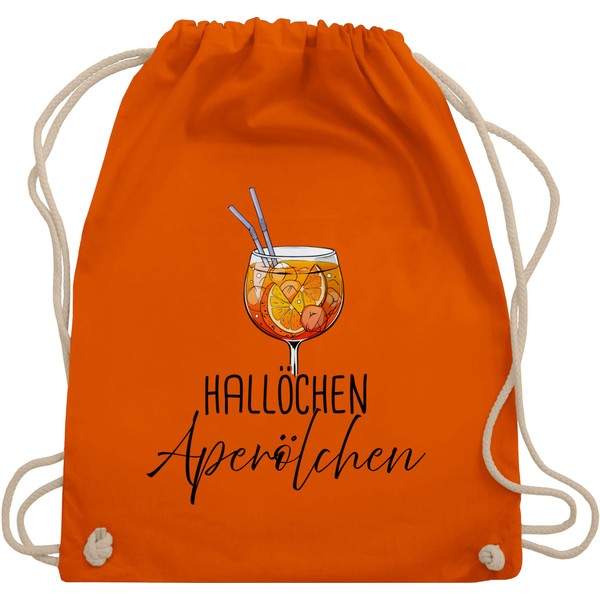 Shirtracer - Gym Bag Backpack - Hallöchen Aperölchen Aperol Spritz Girls' Evening, 01 Orange