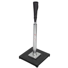 Web Flex® Adjustable Batting Tee for Baseball & Softball, Ultra-Flexible Rubber Top with Adjustable Telescoping Aluminum Stem (25"-45"), Durable Steel Base, Portable & Easy Setup Training Tee Silver