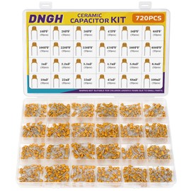 DNGH Ceramic Capacitor Set 24 Value 720 Pieces Capacitors Assortment from 10pF to 100nF Monolithic Ceramic Capacitor Kit