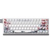 JSJTKeys Plum Blossom Theme White Keycap,PBT Side Printed Translucent Keycaps,