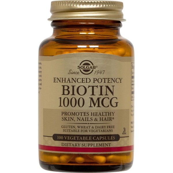 Solgar Biotin 1000mcg 100 Vegetable Capsules