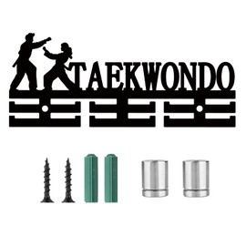 CREATCABIN Taekwondo Medal Hanger Acrylic Medal Holder Display Sports Stand Wall Mount Hanger Badge Ribbon Race Medal Exhibition Rack for Taekwondo Athlete Competition Winners 11.4x4.7in