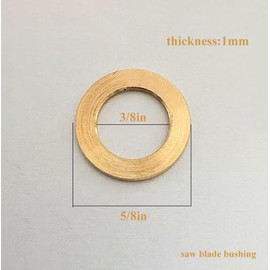 4PCS Saw Blade Bushings, 5/8" to 3/8" Brass Adapter Bushing Washers, Thickness of 1mm