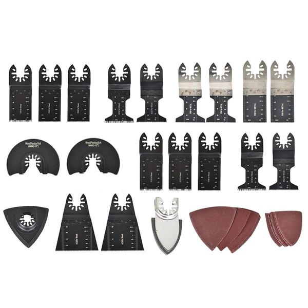 TINVHY 40 Pieces Universal Saw Blade Accessory Set Multi-Tool Blade
