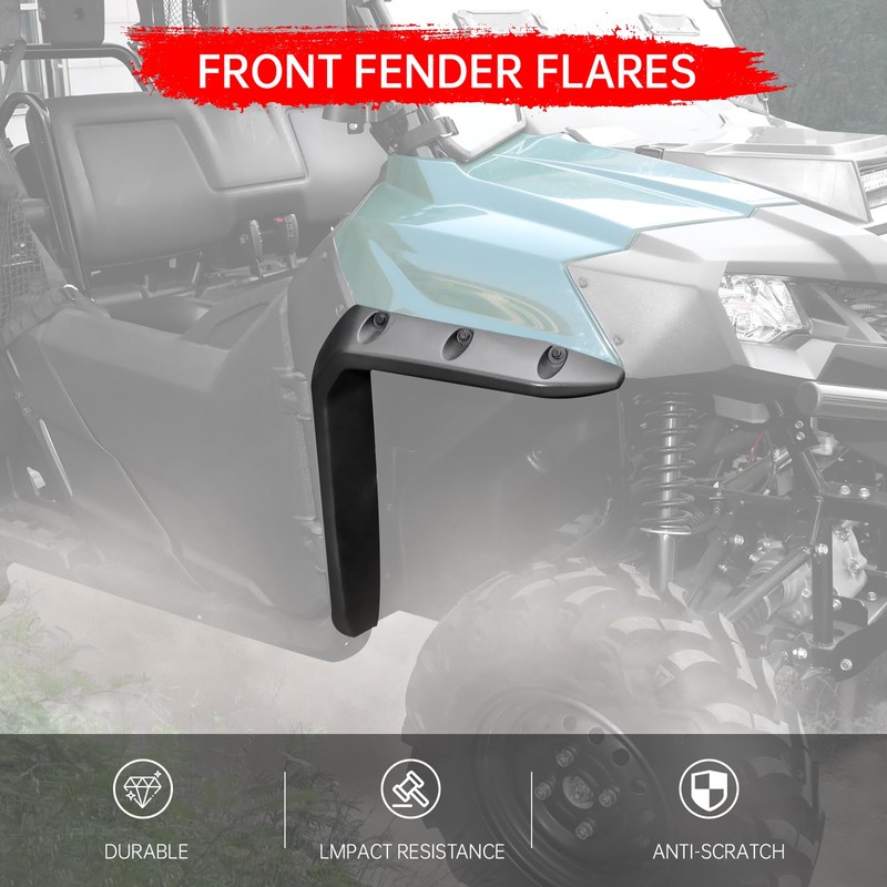 XATVXUTV Front Fender Flares for Honda Pioneer 700-2 700-4 14-21,