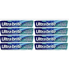 lot of 8 Ultra Brite Cool Mint Toothpaste with Baking Soda & Peroxide 6oz.