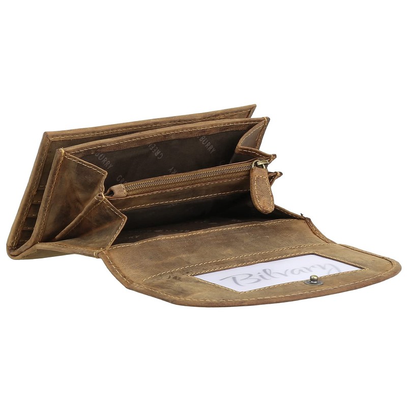 Greenburry Vintage Wallet Leather 15 cm sattelbraun