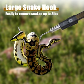 Wamlet 71.6" Snake Hook Retractable Reptile Catcher Stick Tongs Grabber Handling Tool for Rattlesnakes Python Copperhead Removal Catching