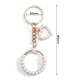 Stylish Pearl Keyring, Creative Alloy Bag Charm, Cute Accessories, Unique Gifts for Women, Mum, Sister, Friend, Birthday Ideas, Boyfriend and Girlfriend Friendship Present, Gift Ideas for Women