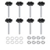 sourcing map 8pcs Star Clamping Knobs with Nuts Washers, M6