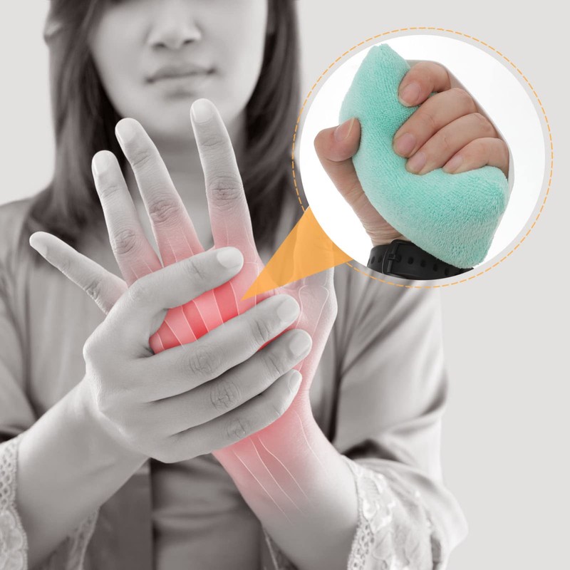 EXCEART Palm Grip Hand Contracture Cushion with Elastic Band Anti-Microbial