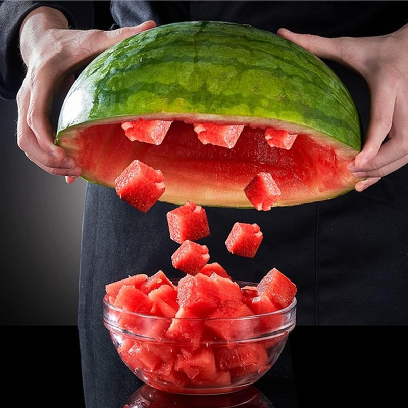 LSTKLY Watermelon Cutter Watermelon Fork Slicer Cutter,2-in-1 Watermelon Fruit Stainless