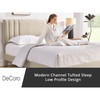 Decoro Chicago Modern Tufted Upholstered Platform Full Size Bed Frame,