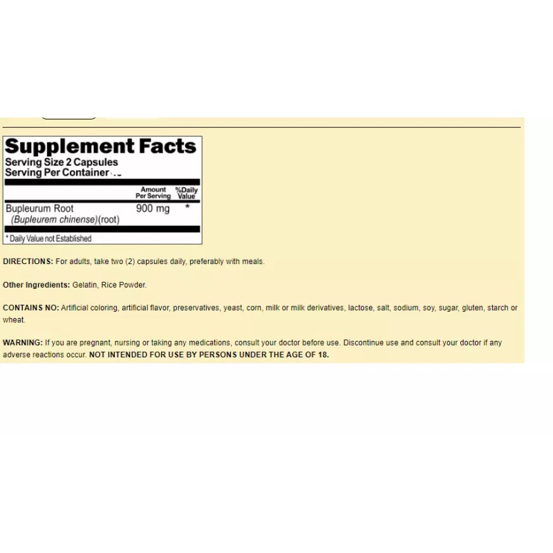 Vitamins Because Bupleurum Root 900mg 180 Caps