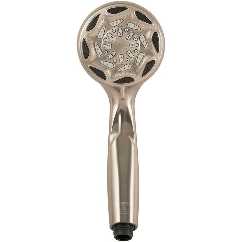 6-Spray 4 in. Wall Mount Handheld Shower Head in Brushed