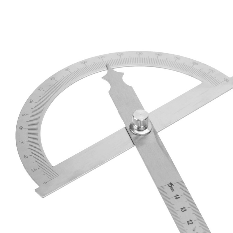 Stainless Steel Protractor, 0-180 Degrees, 15 cm, Digital Inclinometer, Protractor,
