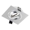 SEBSON Recessed Square Silver Flush Ceiling Light Aluminium/Aluminium/GU10 Socket LED