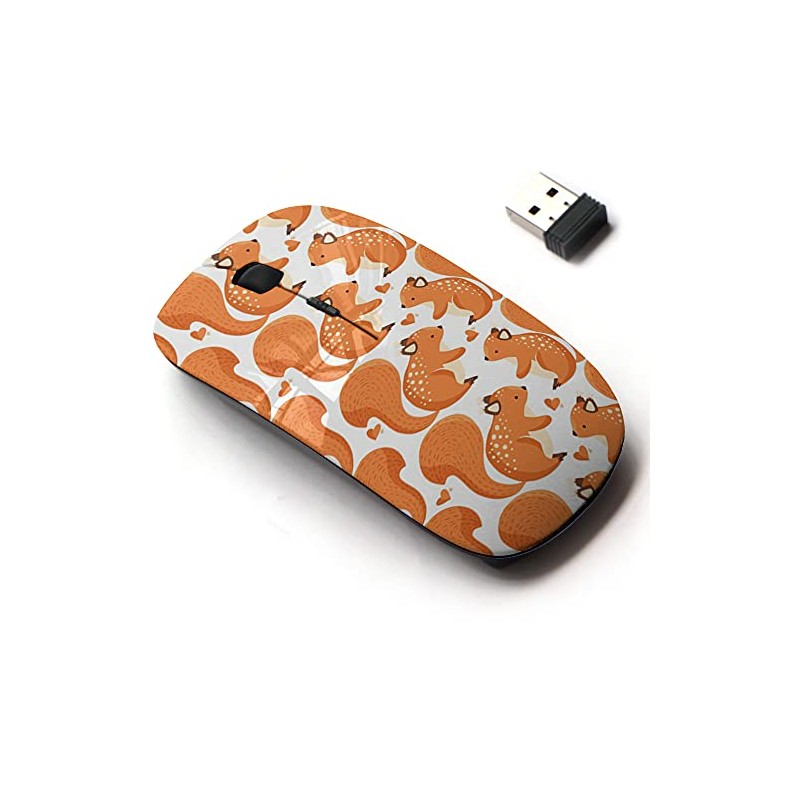 CJCBROES 2.4G Wireless Mouse with Cute Pattern Design for All