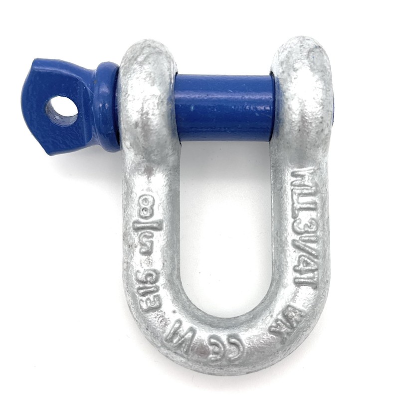 Pack of 2 High Strength Shackles with Eye Bolt Curved
