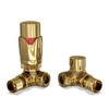 UK Radiators Thermostatic Radiator Valve (TRV) 15mm Corner Lockshield Valve