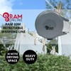 Ram® Heavy Duty Outdoor Retractable Clothes Line Laundry Drying Washing